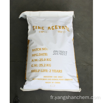 Grade de réactif de dihydrate acétique de zinc de qualité supérieure